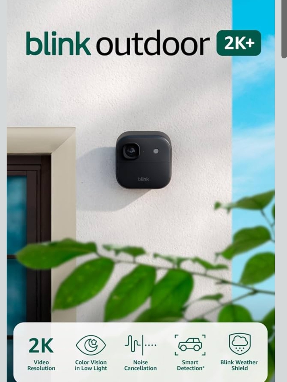 Blink Outdoor 2K+ Outdoor Security Camera - Black